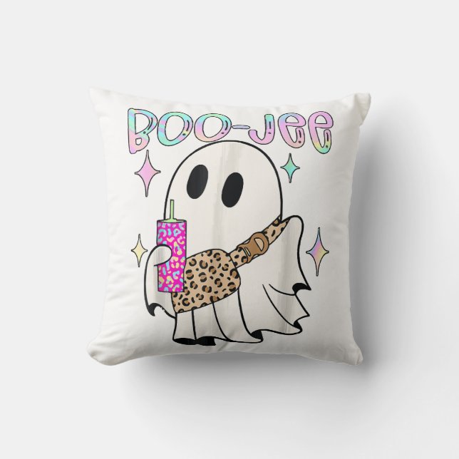 Boo Jee Funny Halloween Ghost Cushion (Front)