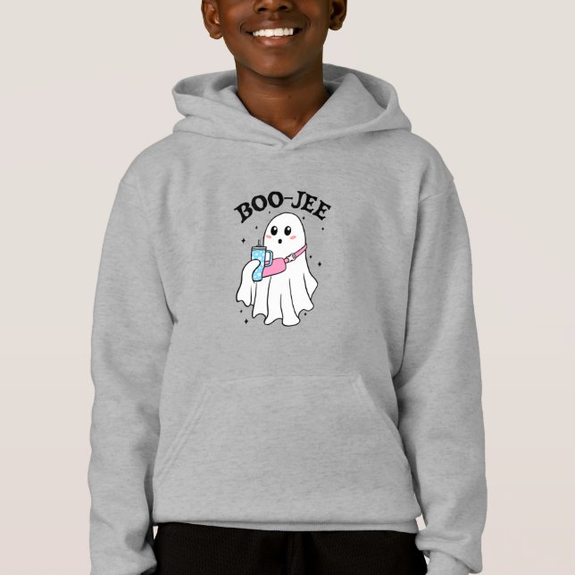Boo Jee Funny Halloween Ghost Retro (Front)