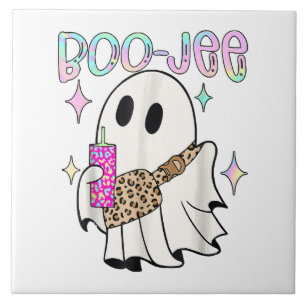 Boo Jee Funny Halloween Ghost Tile