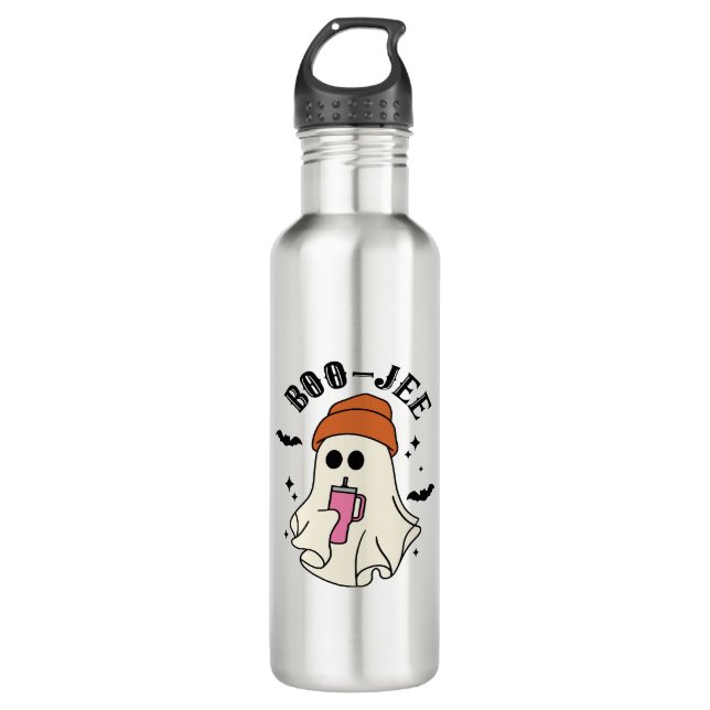 Boo-Jee  funny Halloween Tumbler-Inspired Ghost 710 Ml Water Bottle (Front)