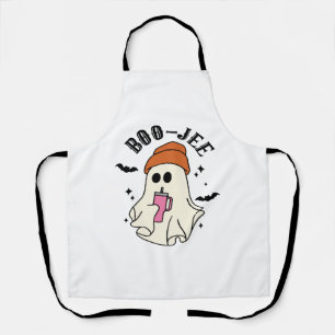 Boo-Jee  funny Halloween Tumbler-Inspired Ghost Apron