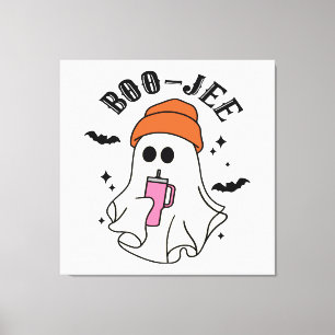Boo-Jee  funny Halloween Tumbler-Inspired Ghost Canvas Print