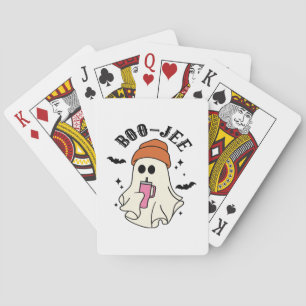 Boo-Jee funny Halloween Tumbler-Inspired Ghost Playing Cards
