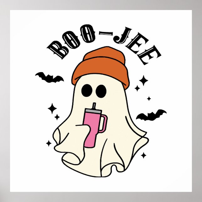 Boo-Jee  funny Halloween Tumbler-Inspired Ghost Poster (Front)