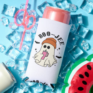 Boo-Jee  funny Halloween Tumbler-Inspired Ghost Seltzer Can Cooler