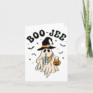 Boo Jee Ghost Cute Funny Halloween  Card