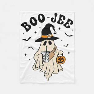 Boo Jee Ghost Cute Funny Halloween Fleece Blanket