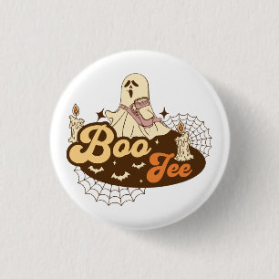 Boo-Jee Ghost Halloween funny 3 Cm Round Badge