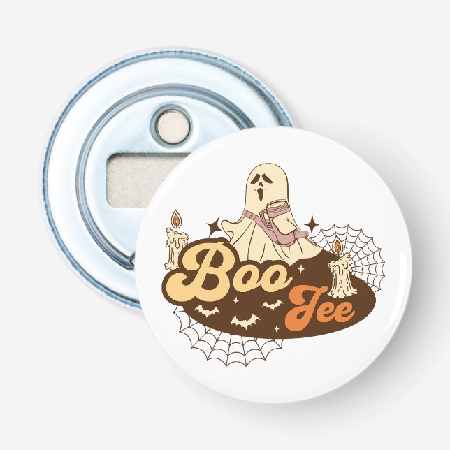 Boo-Jee Ghost Halloween funny Bottle Opener (Front)