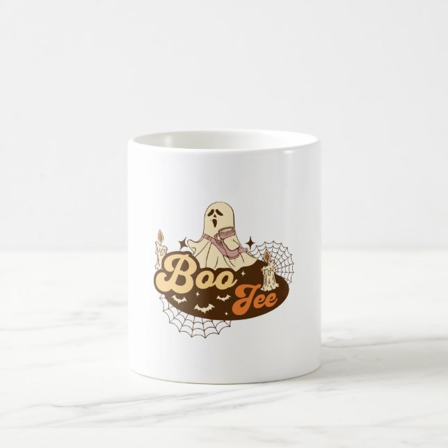 Boo-Jee Ghost Halloween funny Coffee Mug (Center)