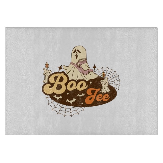 Boo-Jee Ghost Halloween funny Cutting Board (Front)