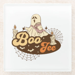 Boo-Jee Ghost Halloween funny Glass Coaster