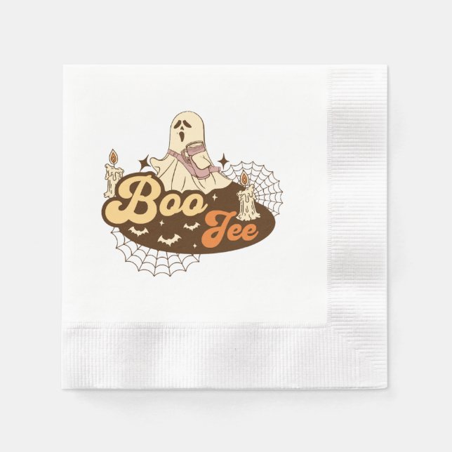 Boo-Jee Ghost Halloween funny Napkin (Front)