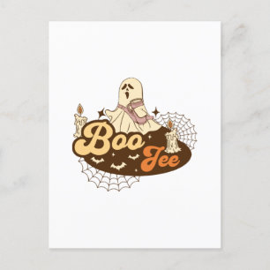 Boo-Jee Ghost Halloween funny Postcard