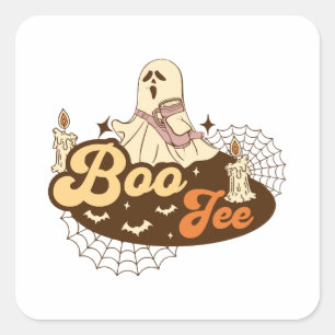 Boo-Jee Ghost Halloween funny Square Sticker