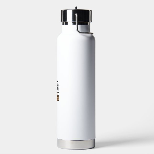 Boo Jee Ghost Halloween Leopard Bow Vector Design_ Water Bottle (Left)