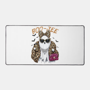 Boo-JEE Ghost Leopard Coquette Halloween Desk Mat