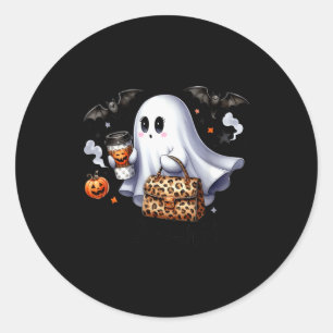 Boo Jee Halloween Ghost Party Costume Women Girl  Classic Round Sticker