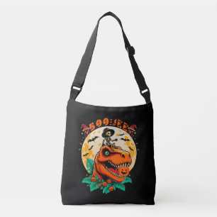 BOO-Jee Halloween: T-Rex & Skeleton Fun Design! Crossbody Bag