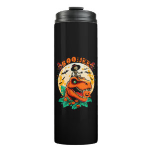 BOO-Jee Halloween: T-Rex & Skeleton Fun Design! Thermal Tumbler