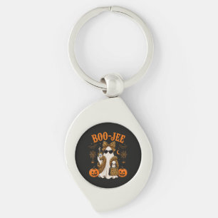 Boo JEE Leopard Ghost Halloween Cute Spooky Key Ring