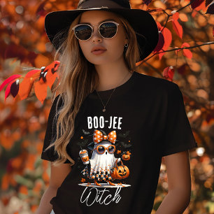 Boo-Jee Witch Halloween Ghost Pumpkin Spice Tri-Blend Shirt
