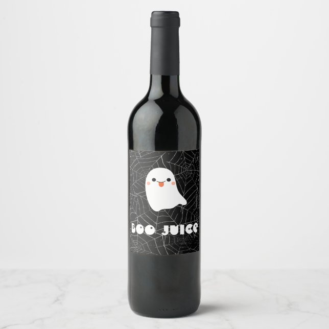 Boo Juice Wine Lable, Halloween Party Decor, Wine  Wine Label (Front)