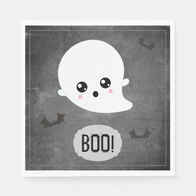Boo Kawaii Ghost Napkin (Front)
