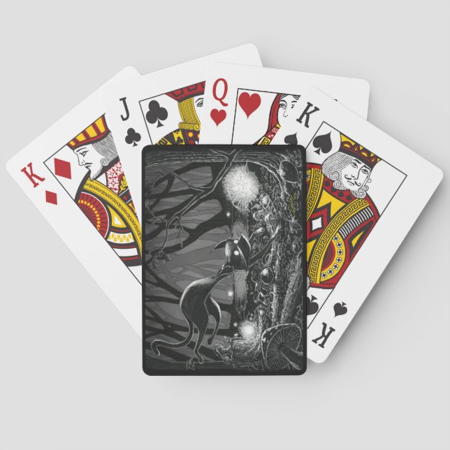 Boo Kitty Chases a Fairy Playing Cards (Back)