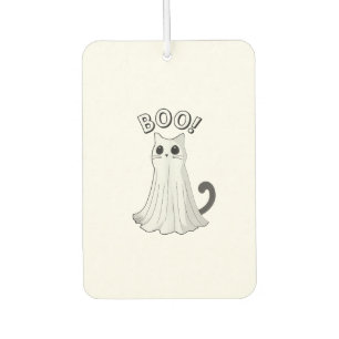 Boo Kitty Cute Ghost Cat Halloween Spooky Kitten T Car Air Freshener