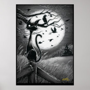 Boo Kitty Feels an Ominous Wind Poster