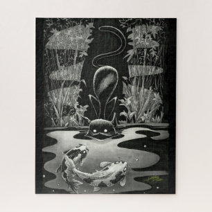 Boo Kitty Goes Fishing Jigsaw Puzzle