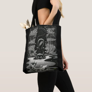 Boo Kitty Goes Fishing Tote Bag