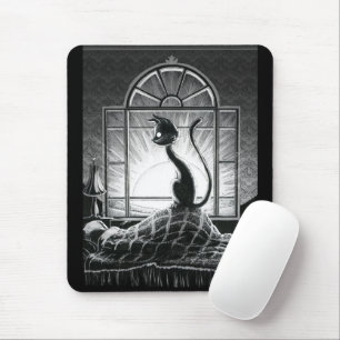 Boo Kitty Greets the Morning Mouse Pad