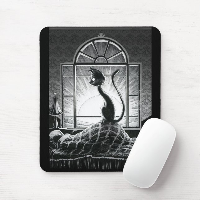 Boo Kitty Greets the Morning Mouse Pad (With Mouse)