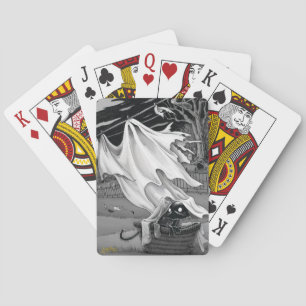 Boo Kitty Helps with Laundry Playing Cards