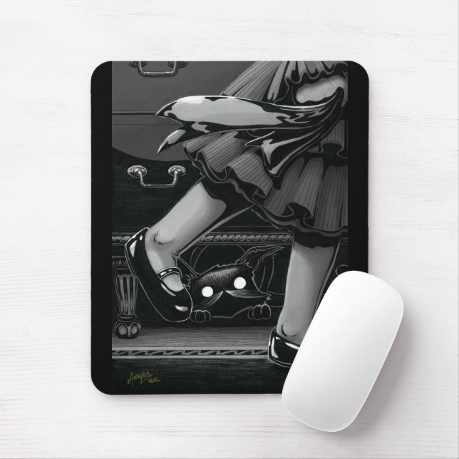 Boo Kitty Hides Under the Furniture Mouse Pad (With Mouse)