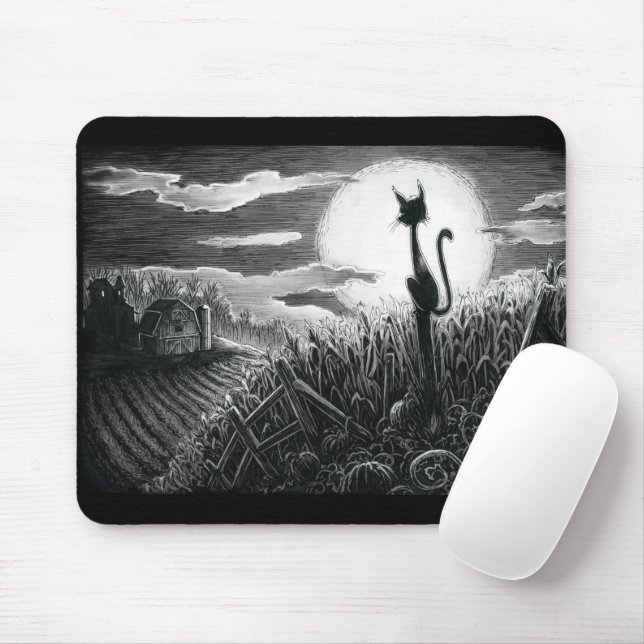 Boo Kitty in the Moonlight Mouse Pad (With Mouse)