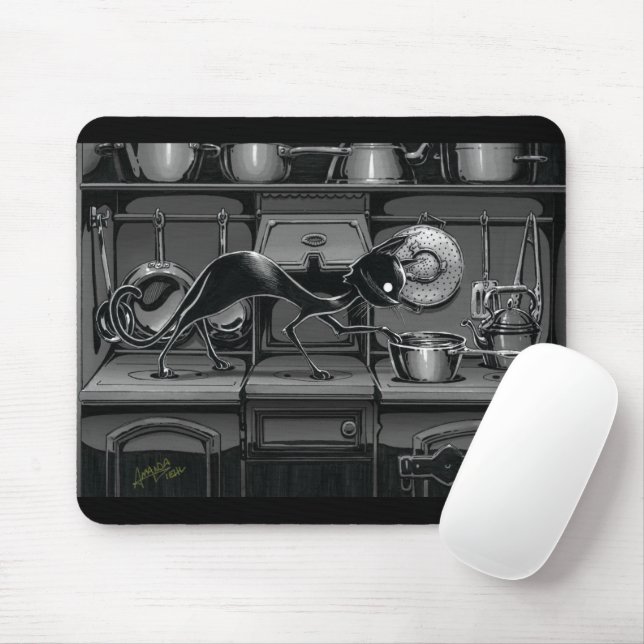 Boo Kitty Sees What's Cooking Mouse Pad (With Mouse)