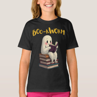  Boo-kworm Read More Books Ghost Reading Halloween T-Shirt
