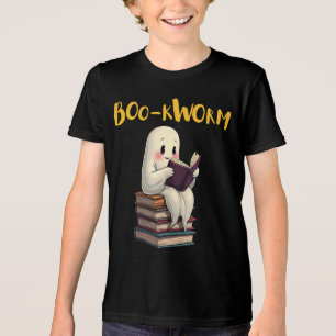  Boo-kworm Read More Books Ghost Reading Halloween Tri-Blend Shirt