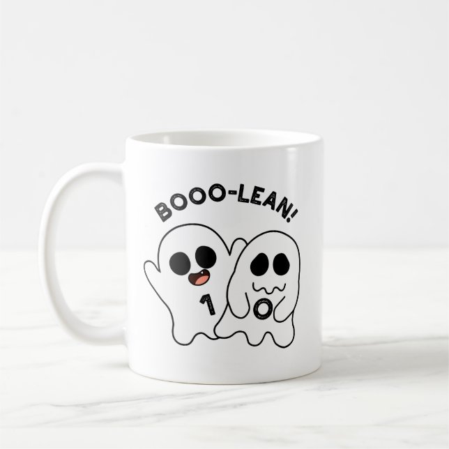 Boo-lean Funny Computer Ghost Boolean Pun   Coffee Mug (Left)