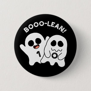 Boo-lean Funny Computer Ghost Boolean Pun Dark BG 6 Cm Round Badge