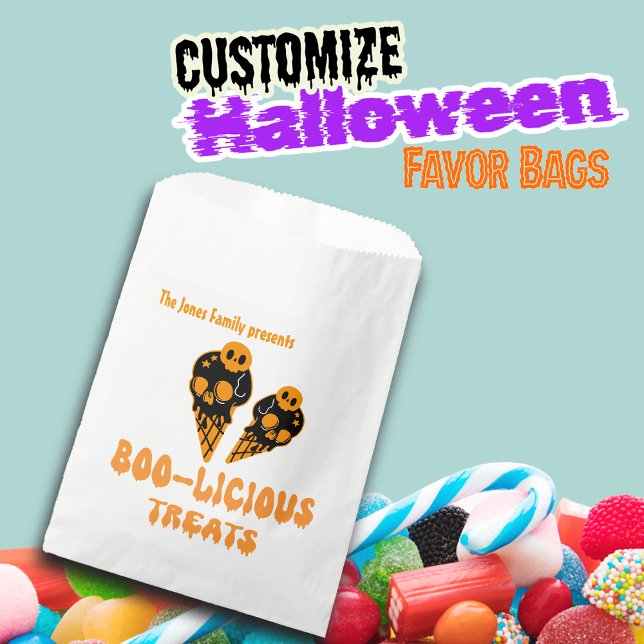 Boo-licious Treats Custom Name Favour Bags (Creator Uploaded)