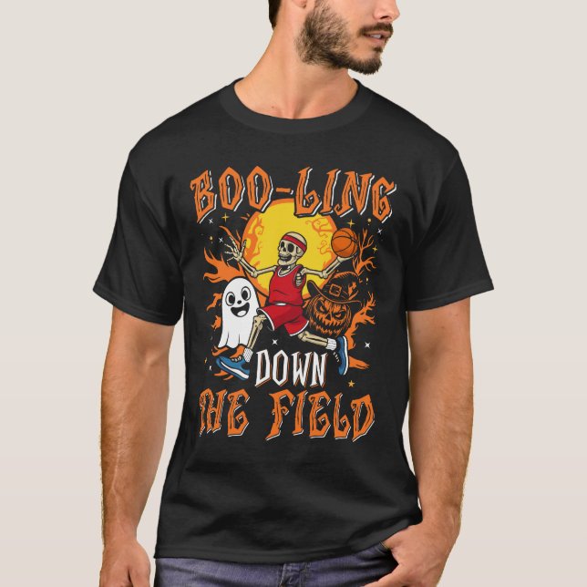 Boo - Ling The Field Sports Halloween T-Shirt (Front)