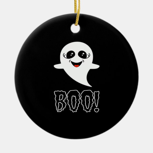 Boo! Little Halloween By Lucas Ceramic Tree Decoration (Front)
