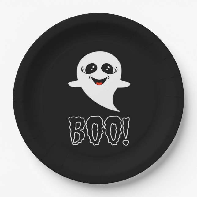 Boo! Little Halloween By Lucas Paper Plate (Front)