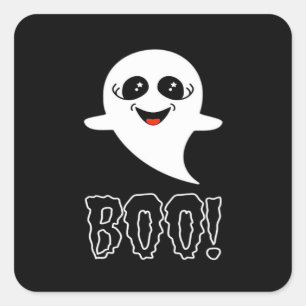 Boo! Little Halloween By Lucas Square Sticker