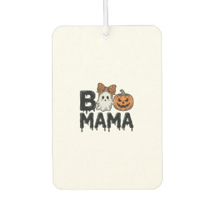 Boo Mama Halloween Ghost Pumpkin Mum Shirt Design_ Car Air Freshener
