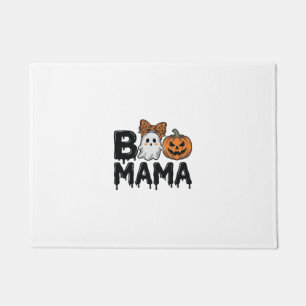 Boo Mama Halloween Ghost Pumpkin Mum Shirt Design_ Doormat